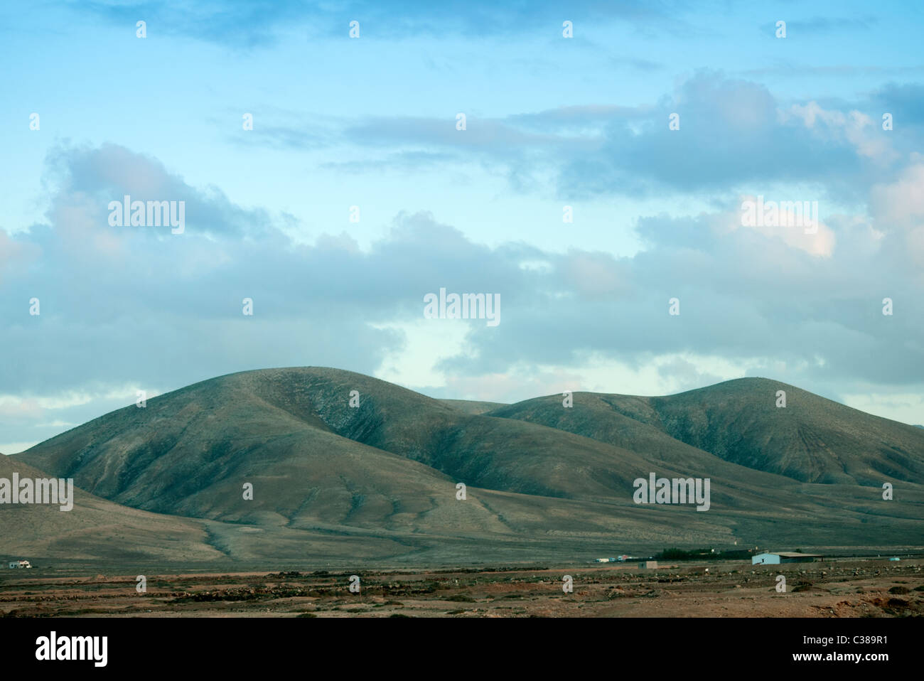 view Volcano mountains Fuerteventura Canary Islands Stock Photo