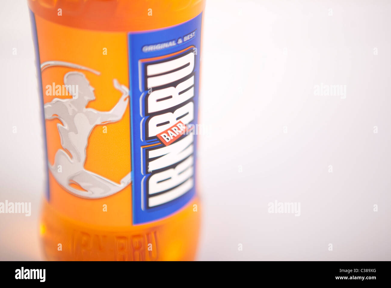 Illustrative image of Irn Bru bottles. Stock Photo