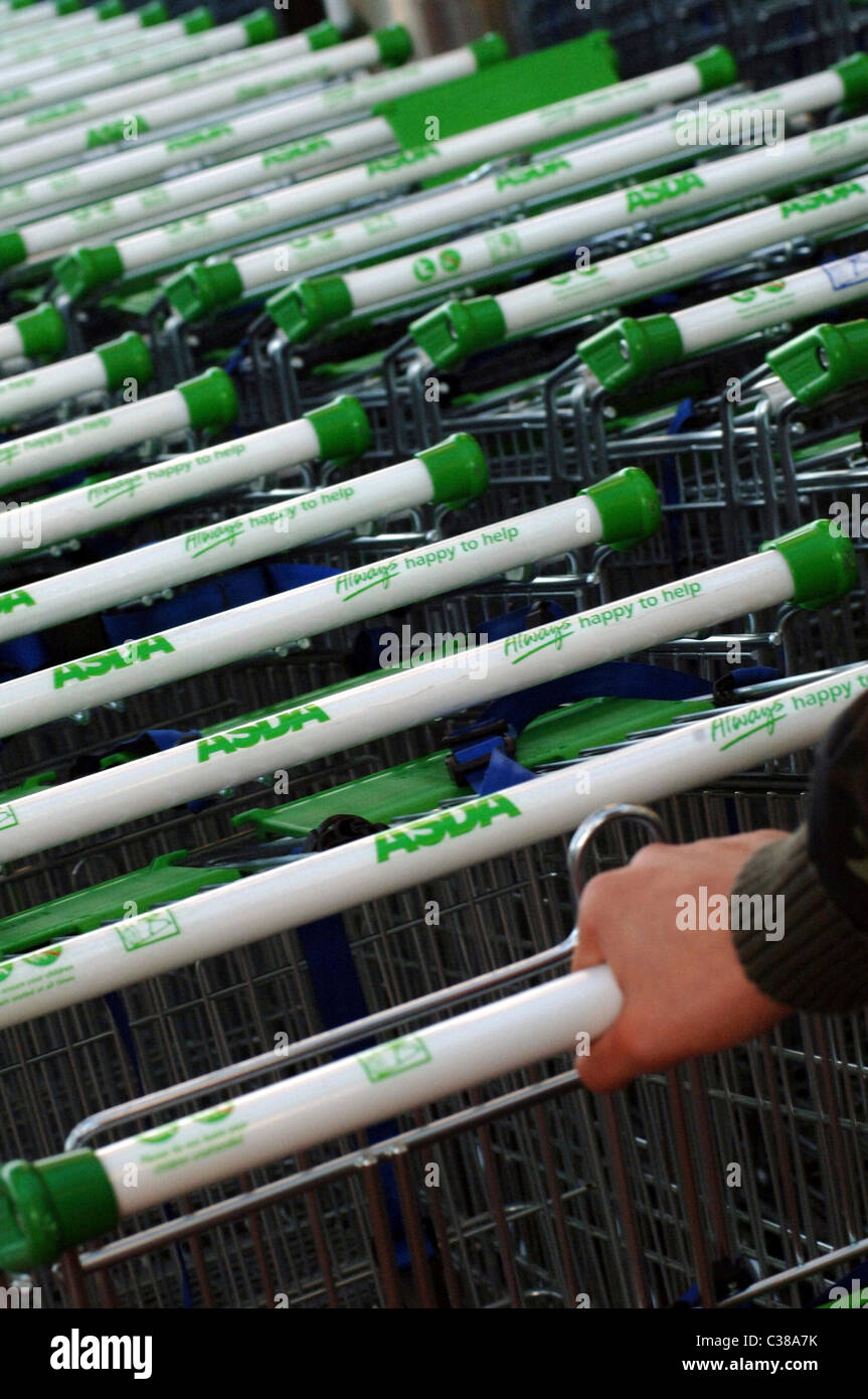 Trolleys Asda Store High Resolution Stock Photography and Images Alamy