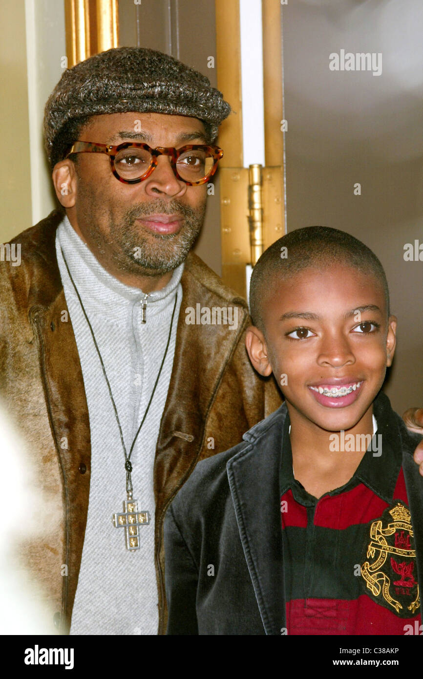 Spike Lee and son Opening Night of the Broadway musical 'West Side Story'  at the Palace Theatre - Arrivals New York City, USA Stock Photo - Alamy