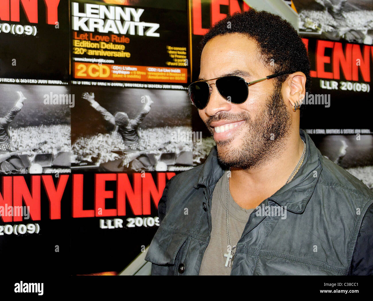 Lenny Kravitz before performing a special private live concert in Paris