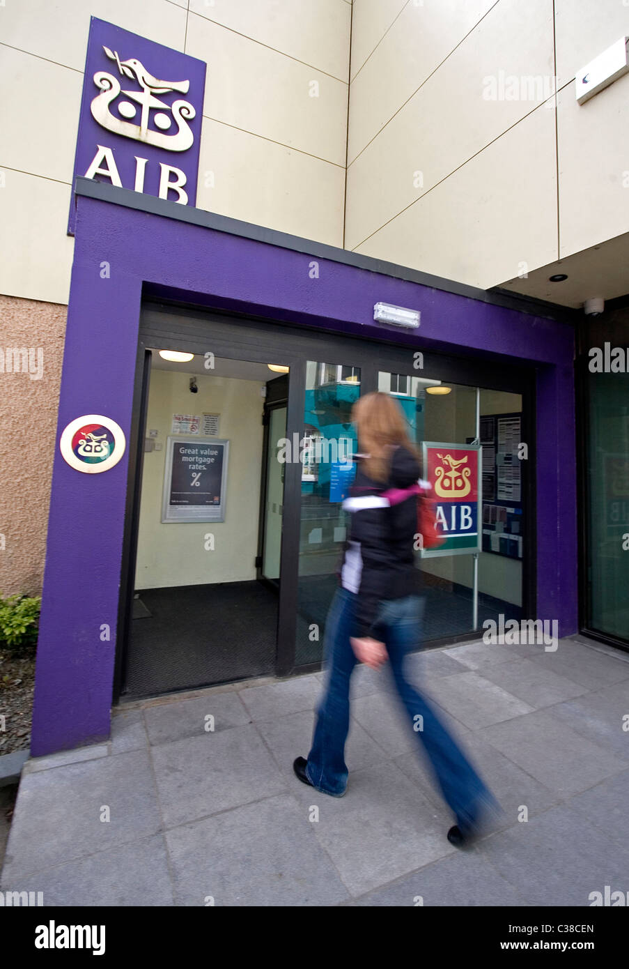 A branch of the Allied Irish Bank, Roscommon, West of Ireland Stock Photo