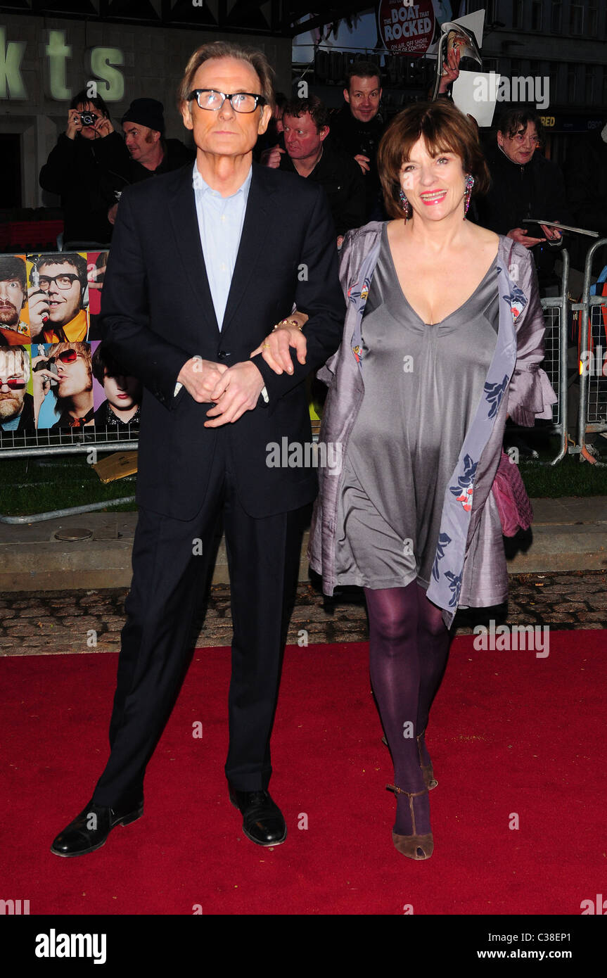 Bill Nighy and Diana Quick World Premiere of 'The Boat That Rocked' held at The Odeon, Leicester Square - arrivals London, Stock Photo