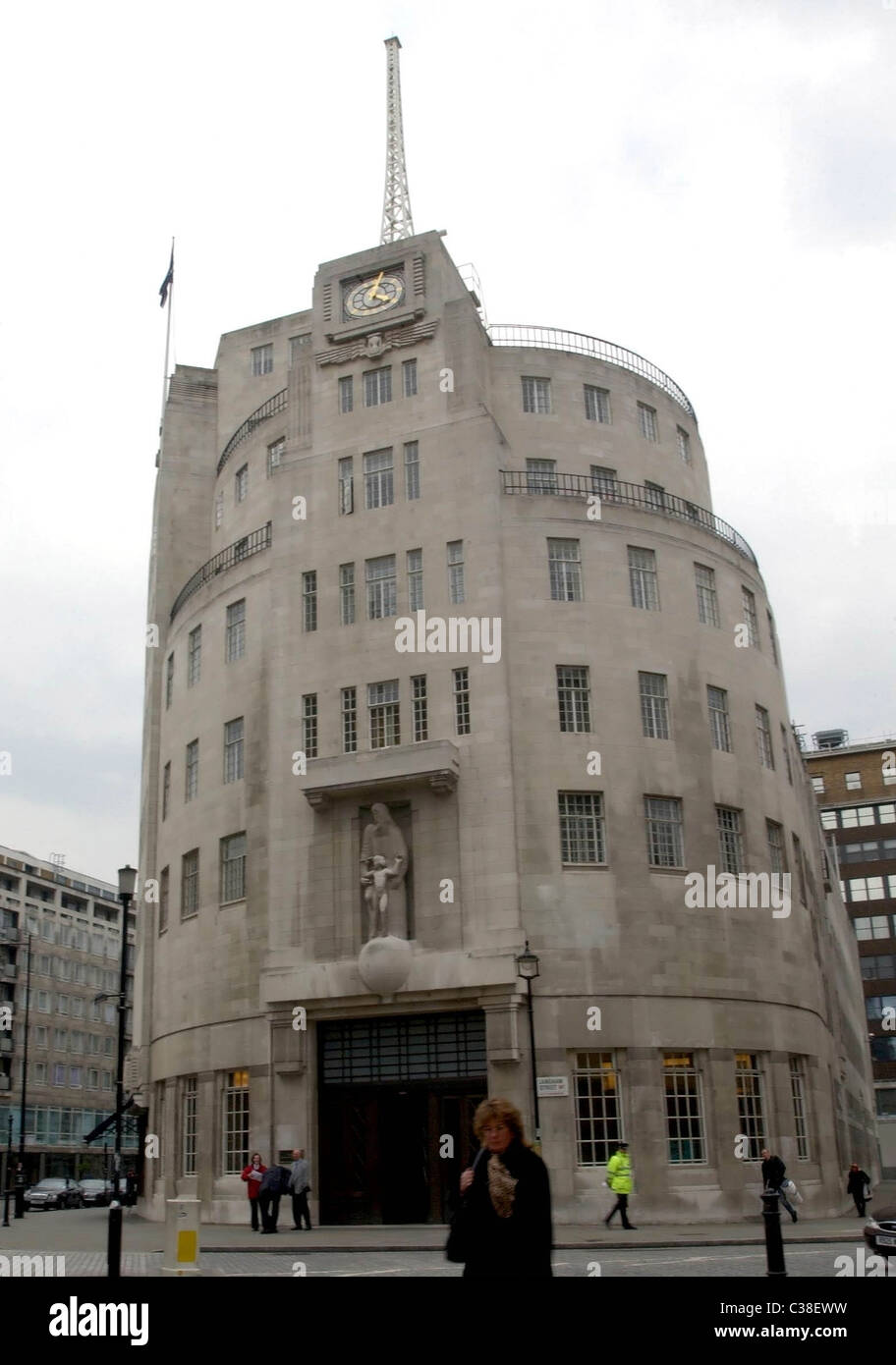 Picture shows the BBC radio building in Portland Place. Stock Photo