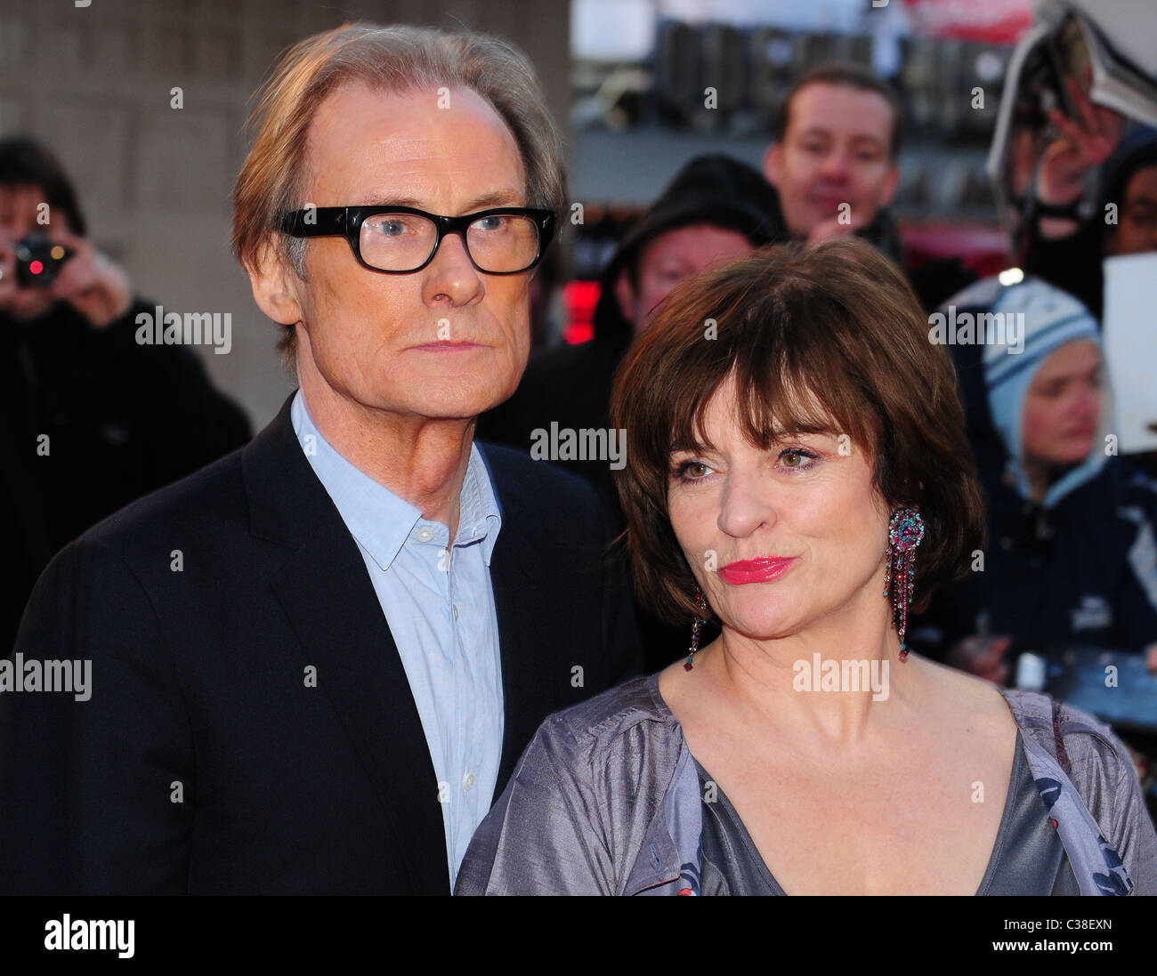 Bill Nighy and Diana Quick World Premiere of 'The Boat That Rocked' held at The Odeon, Leicester Square - arrivals London, Stock Photo