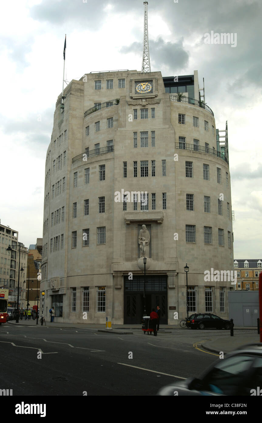 Picture shows the BBC radio building in Portland Place. Stock Photo