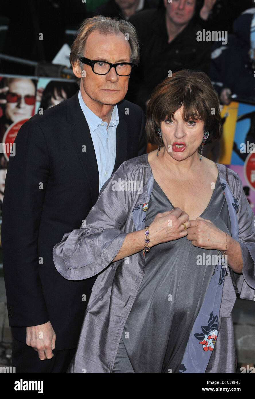 Bill Nighy and Diana Quick World Premiere of 'The Boat That Rocked' held at The Odeon, Leicester Square - arrivals London, Stock Photo