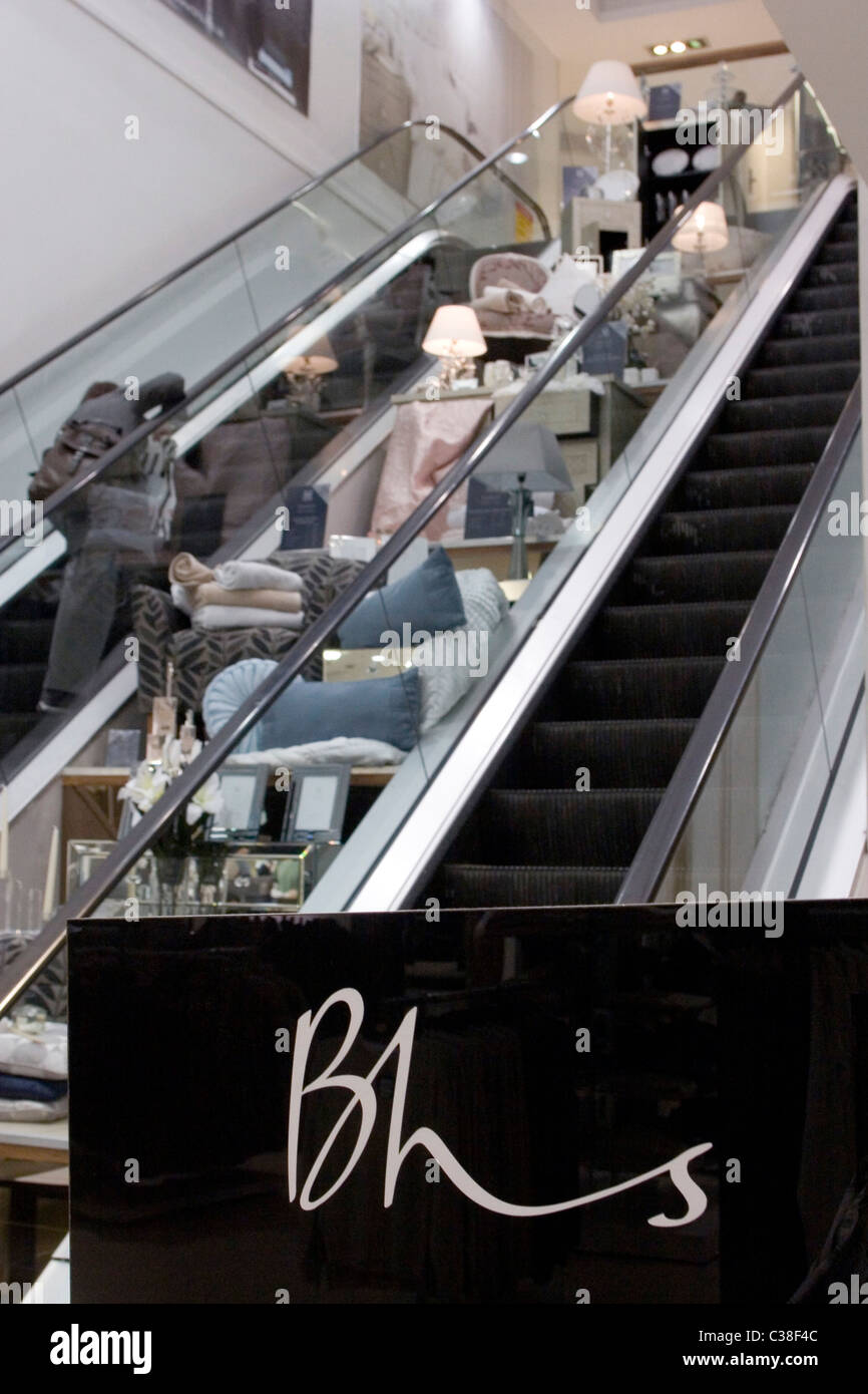 A customer shopping inside the BHS store on Oxford Street, London Stock Photo