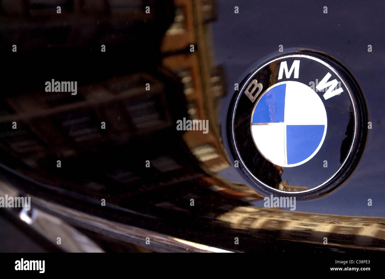 Picture shows the bonnet of a BMW vehicle in Central London. Stock Photo