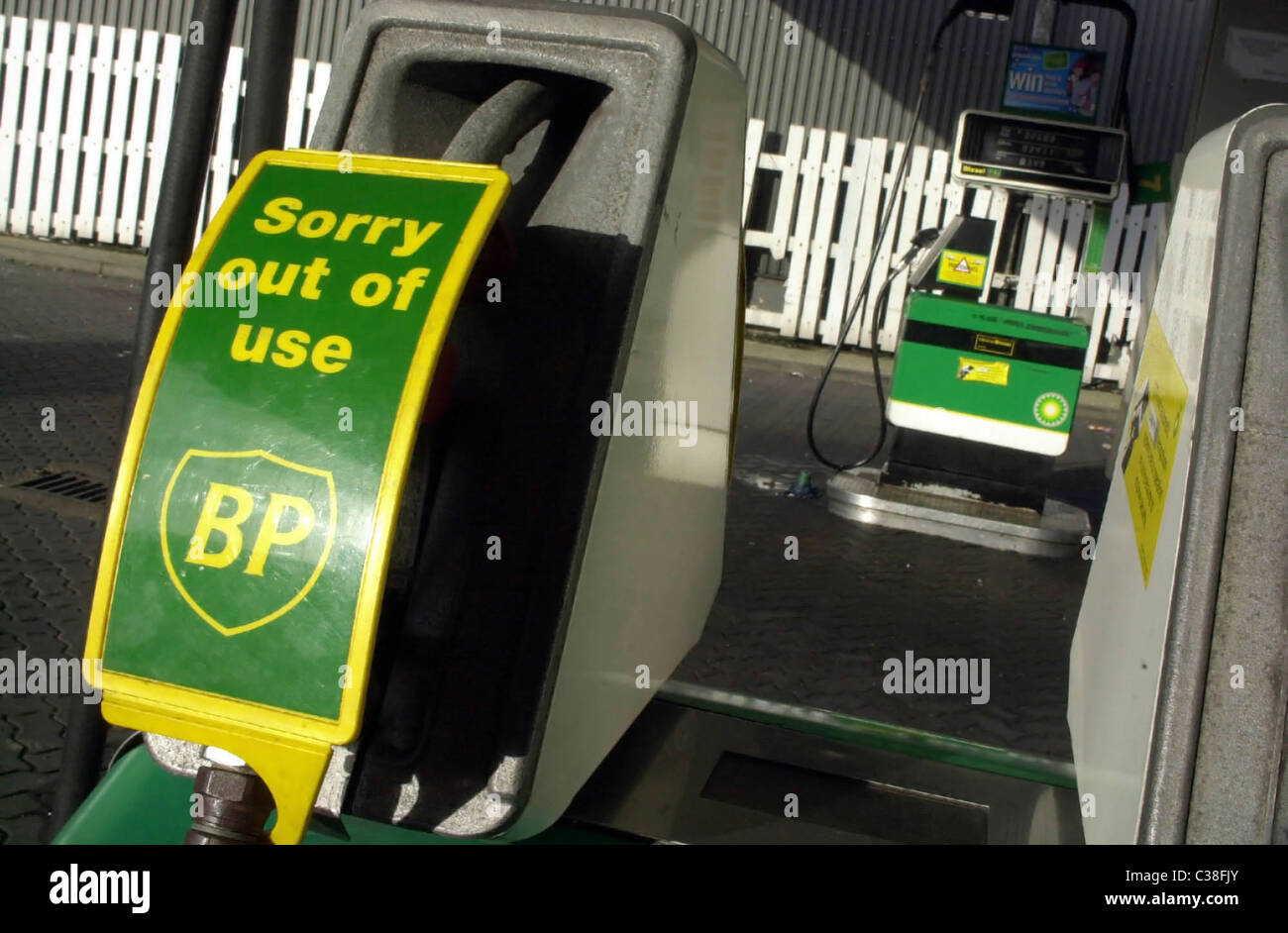 Picture shows the pumps at a BP service station Stock Photo Alamy