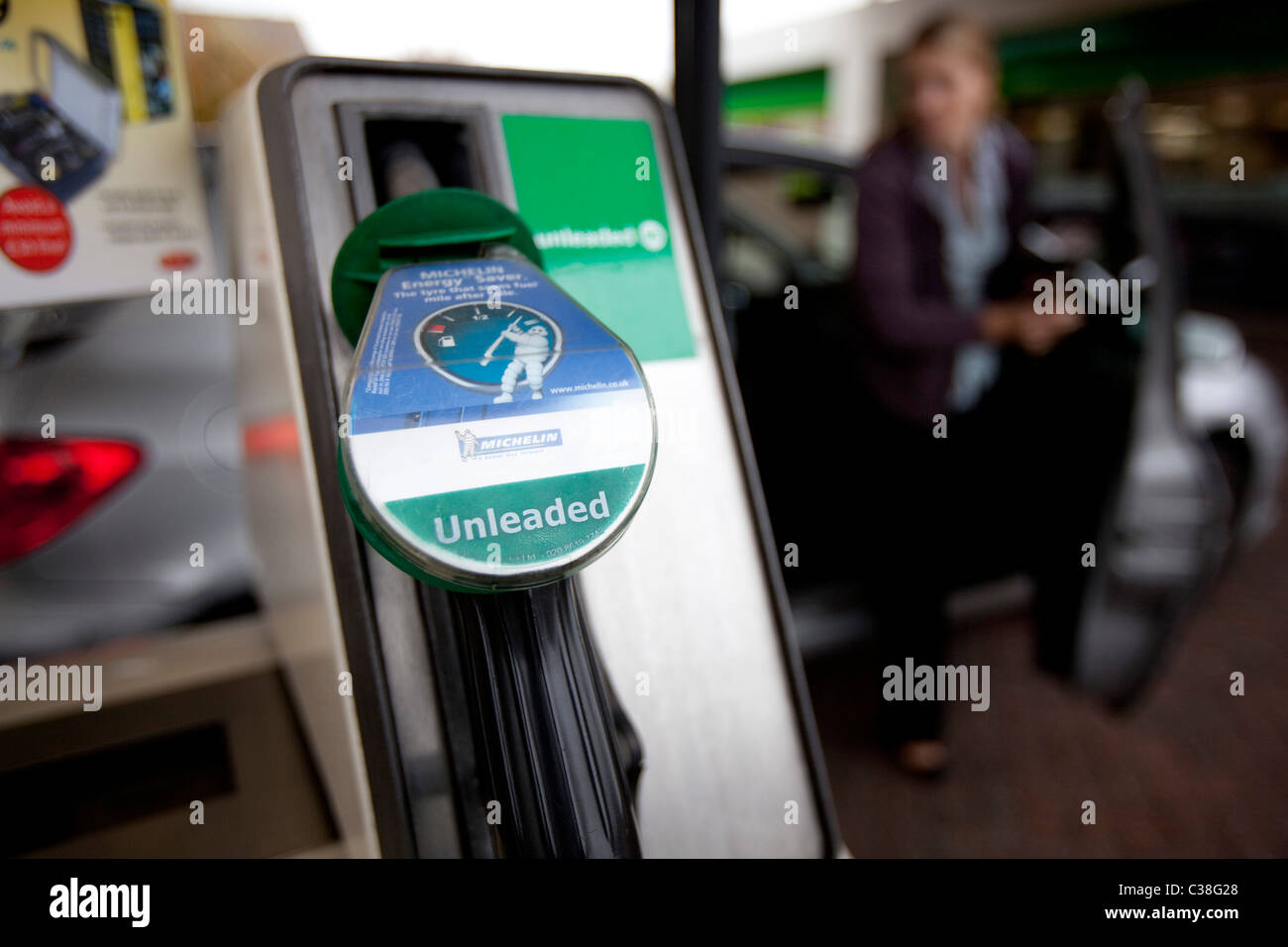 BP petrol pump. Stock Photo