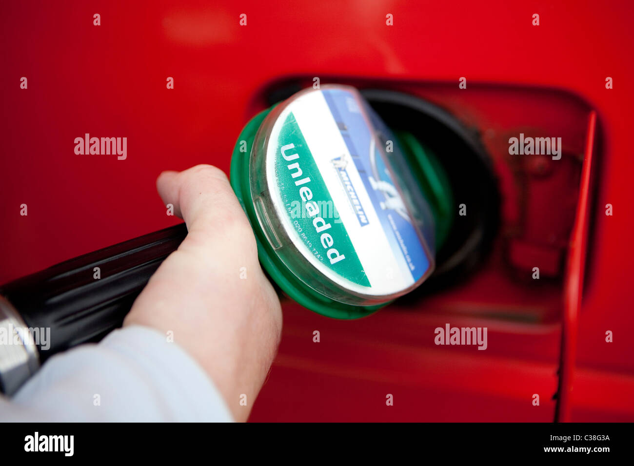 BP petrol pump. Stock Photo
