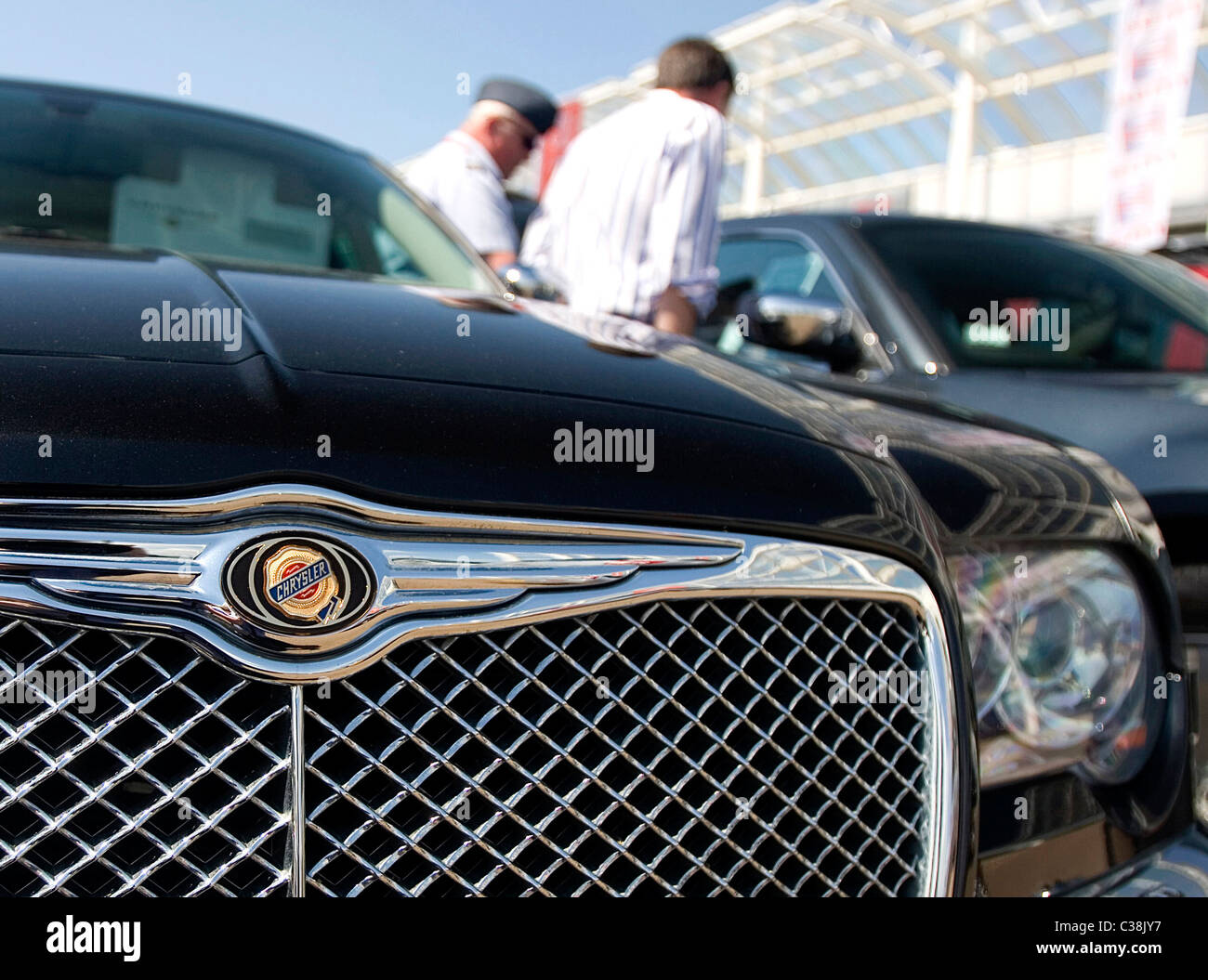 Chrysler cars for sale at a Cambridge dealership Stock Photo Alamy