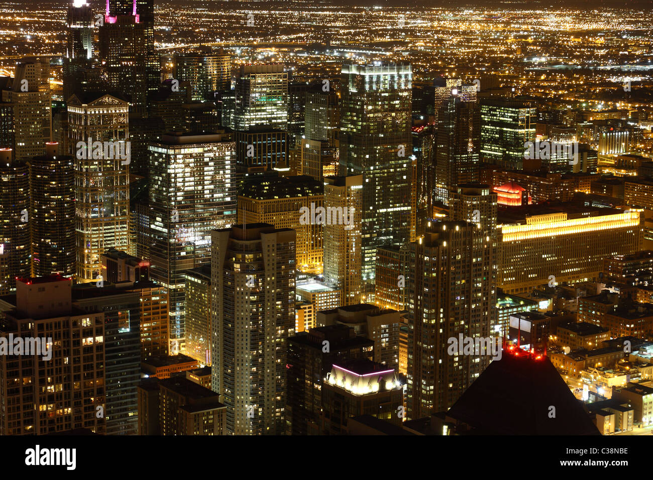 Chicago town night hi-res stock photography and images - Alamy
