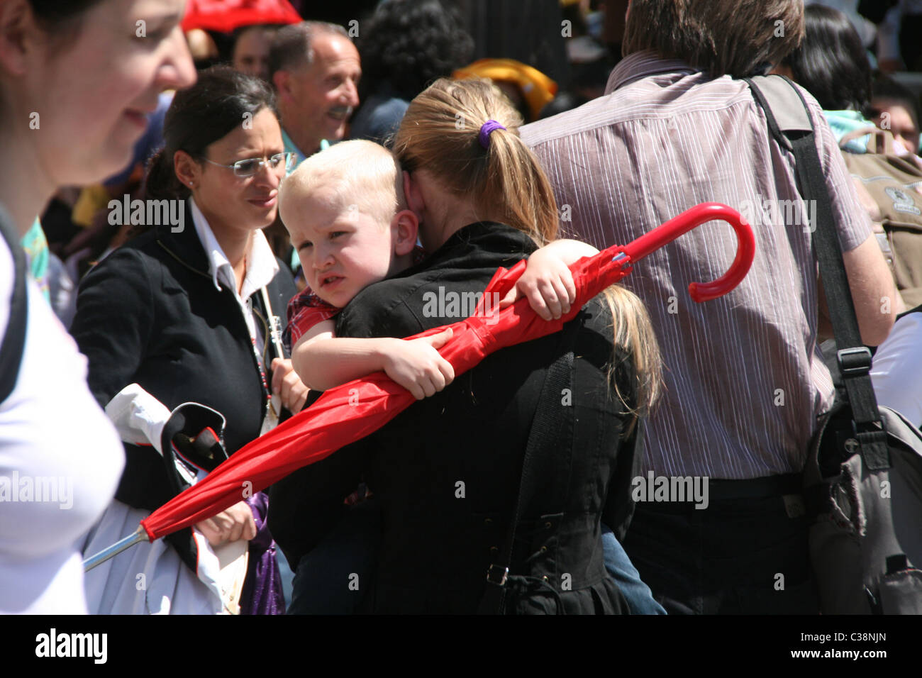people celebrating the beatification of pope john paul the second, rome ...