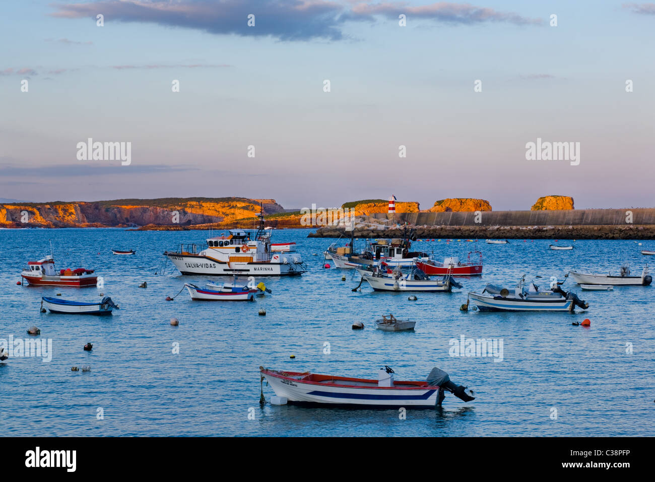 Sagres Harbor, the Algarve, Portugal Stock Photo