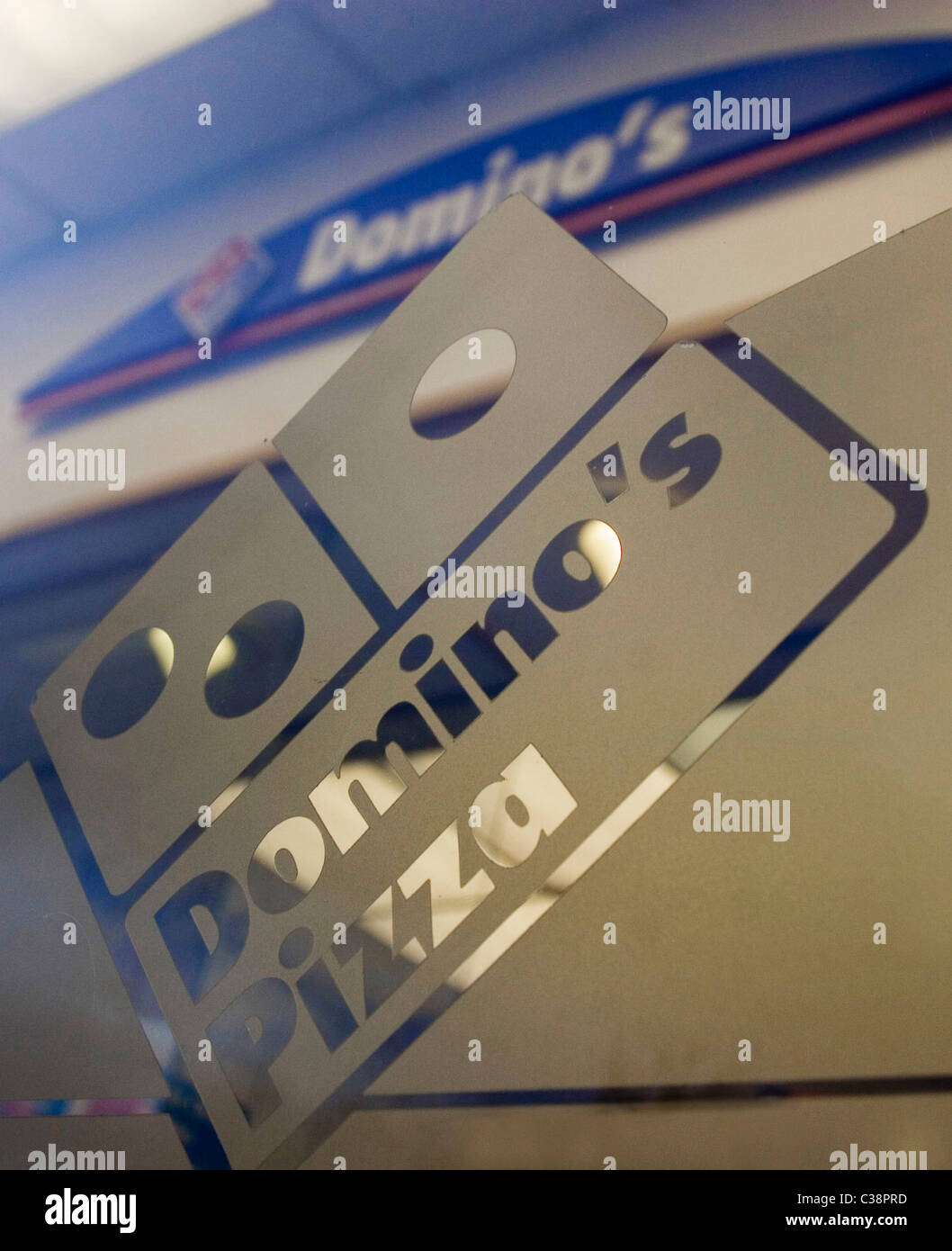 Picture shows a Domino's Pizza takeaway store in North London Stock Photo