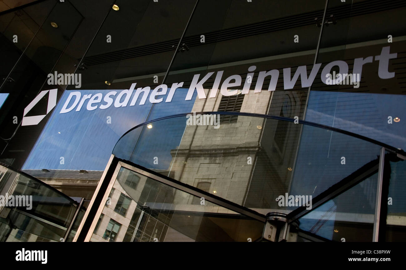 Exterior shot of Dresdner Kleinwort Bank, Gresham Street London Stock