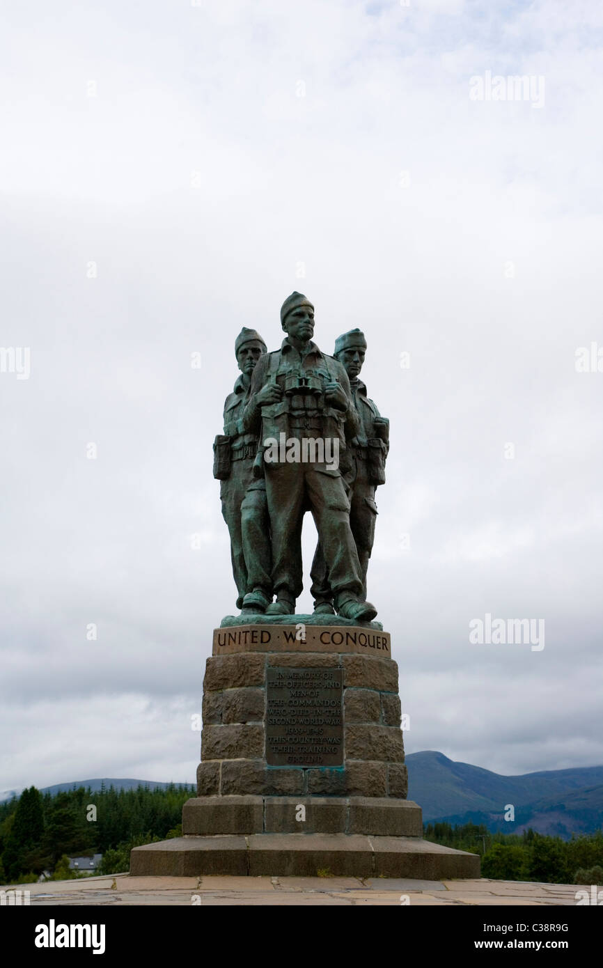 Commando Memorial at Spean Bridge near Fort William in Scotland Stock