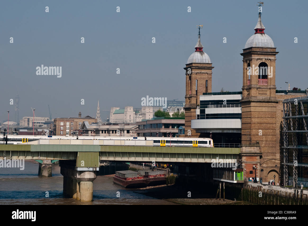 Train arriving to Cannon Street Station, London, UK Stock Photo Alamy