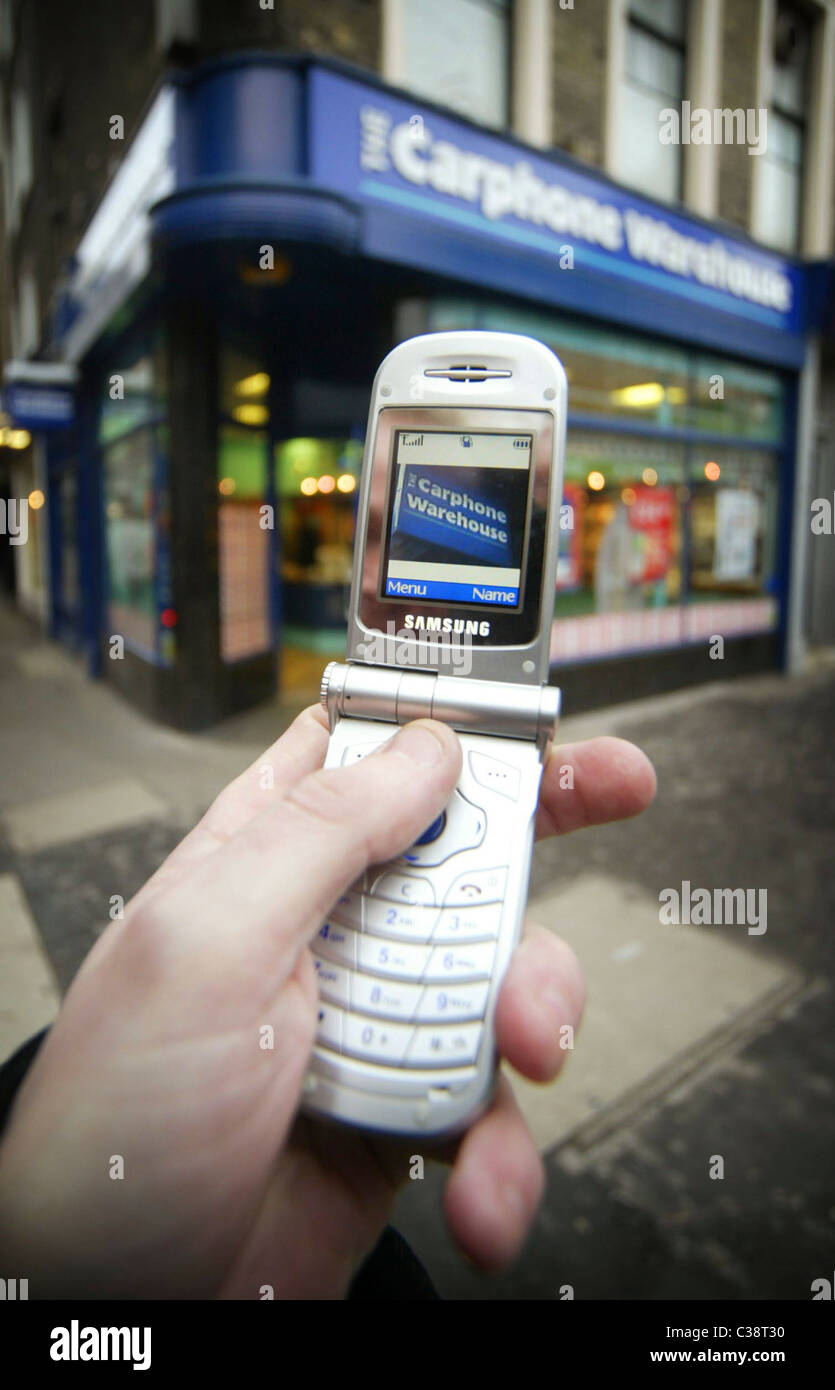 Illustrative image of a Carphone Warehouse store. Stock Photo