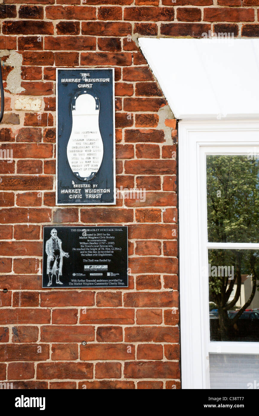 William Bradley The Yorkshire Giant House Market Weighton East Riding
