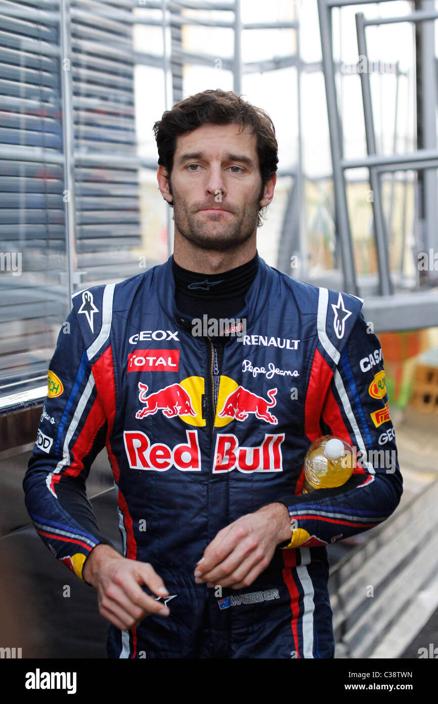 Australian Formula One driver Mark Webber at Montmelo track in Stock Photo  - Alamy