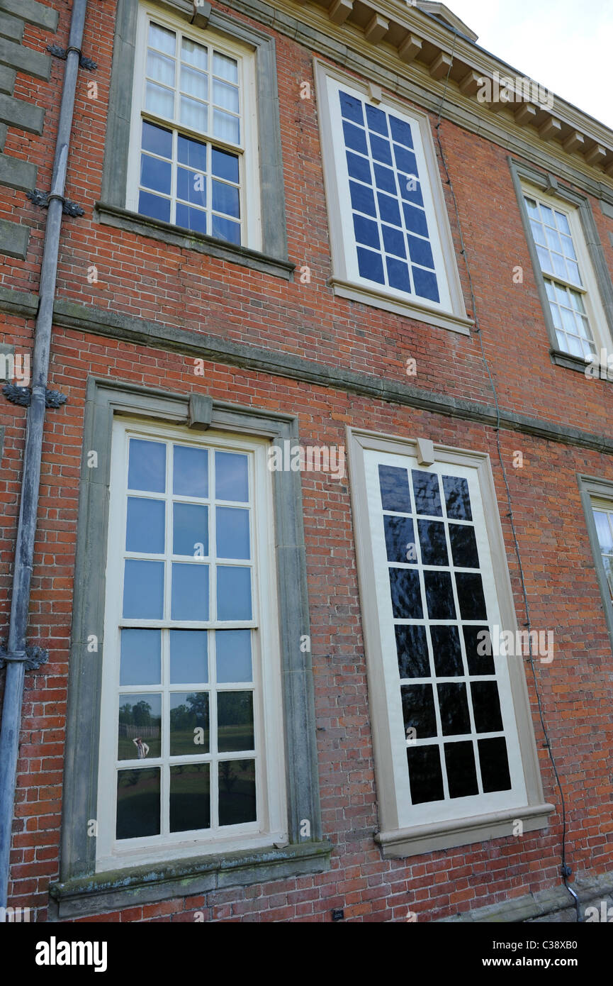 Real windows and false windows Hanbury Hall Worcestershire England Uk Stock Photo