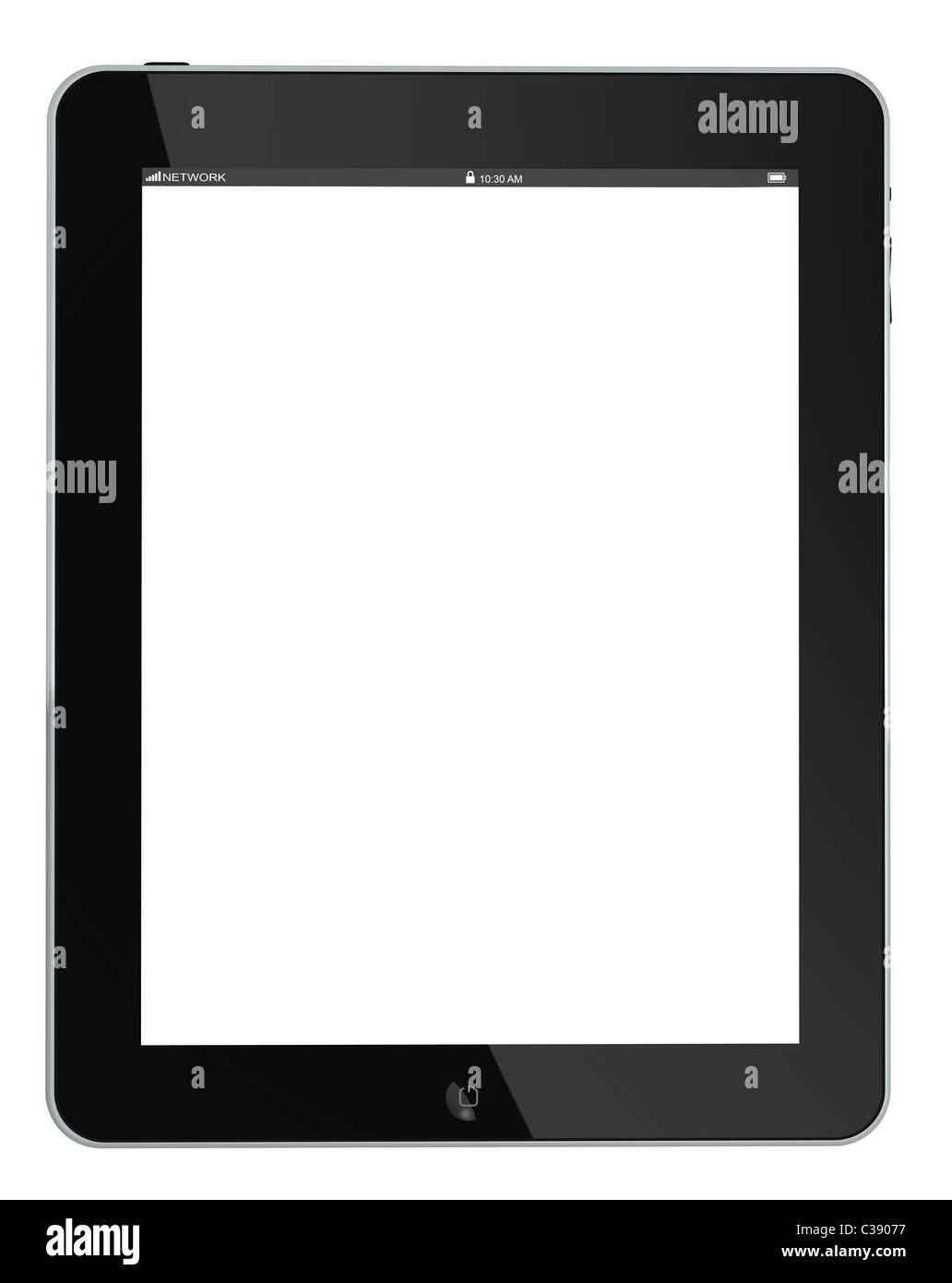Tablet Touch PC Or Mobile Device, Isolated On White Stock Photo