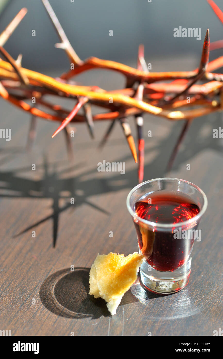 Taking Communion Stock Photo