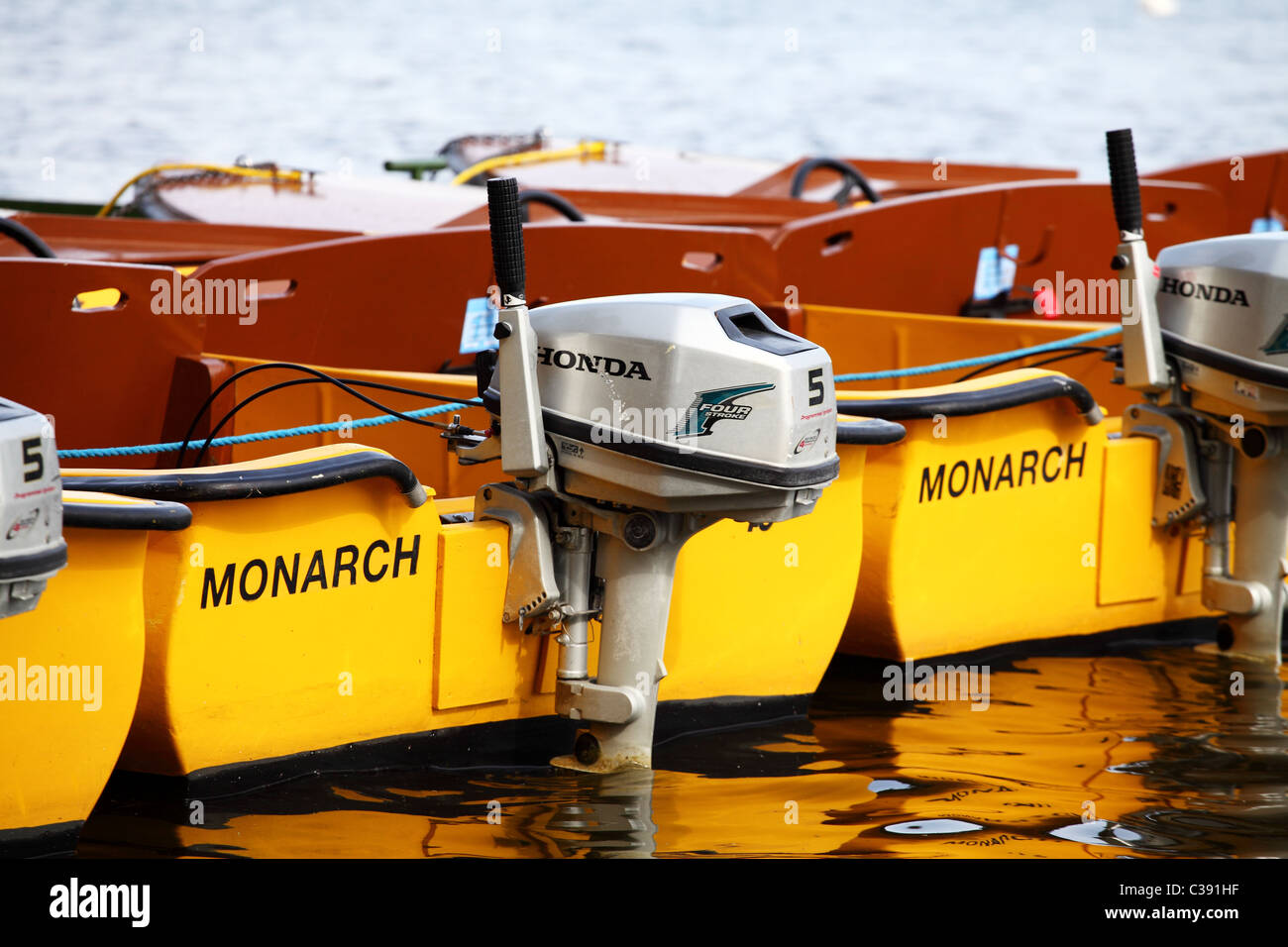 Hire boats at Windsor, Uk Stock Photo