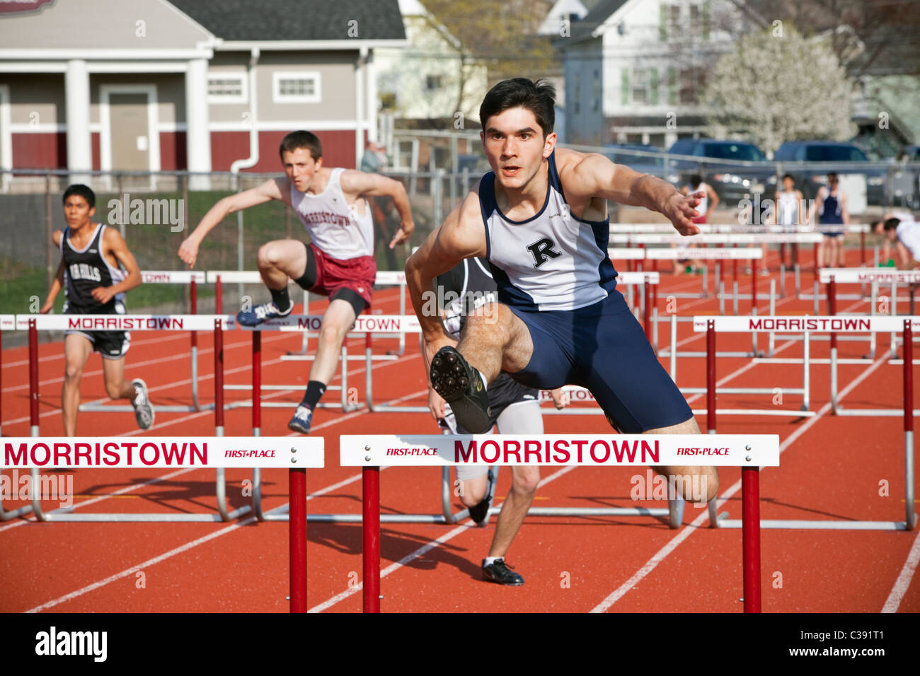 The High Hurdles Stock Photo Alamy