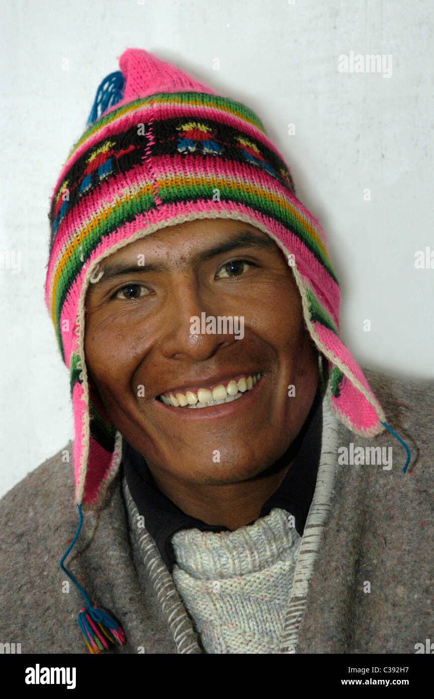 Bolivia Aymara man from the village Quetena Stock Photo Alamy