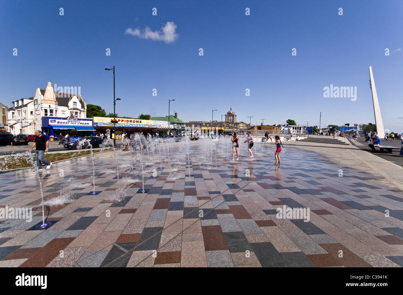 Fountains at the seaside promenade in Southend-on-Sea Essex, England, UK Stock Photo