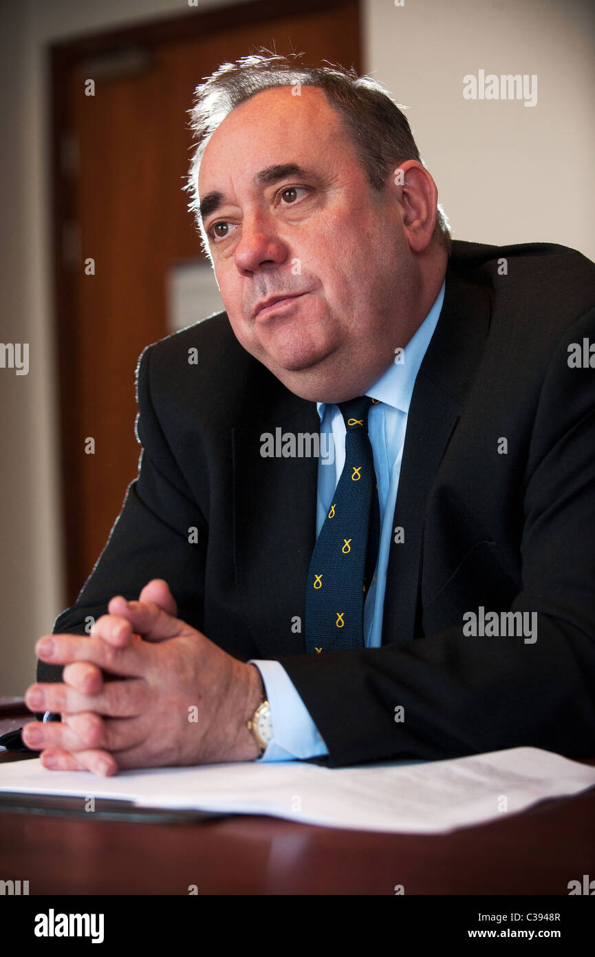 SNP leader and Scottish First Minister Alex Salmond pictured in Glasgow 21 April 2011 Stock Photo