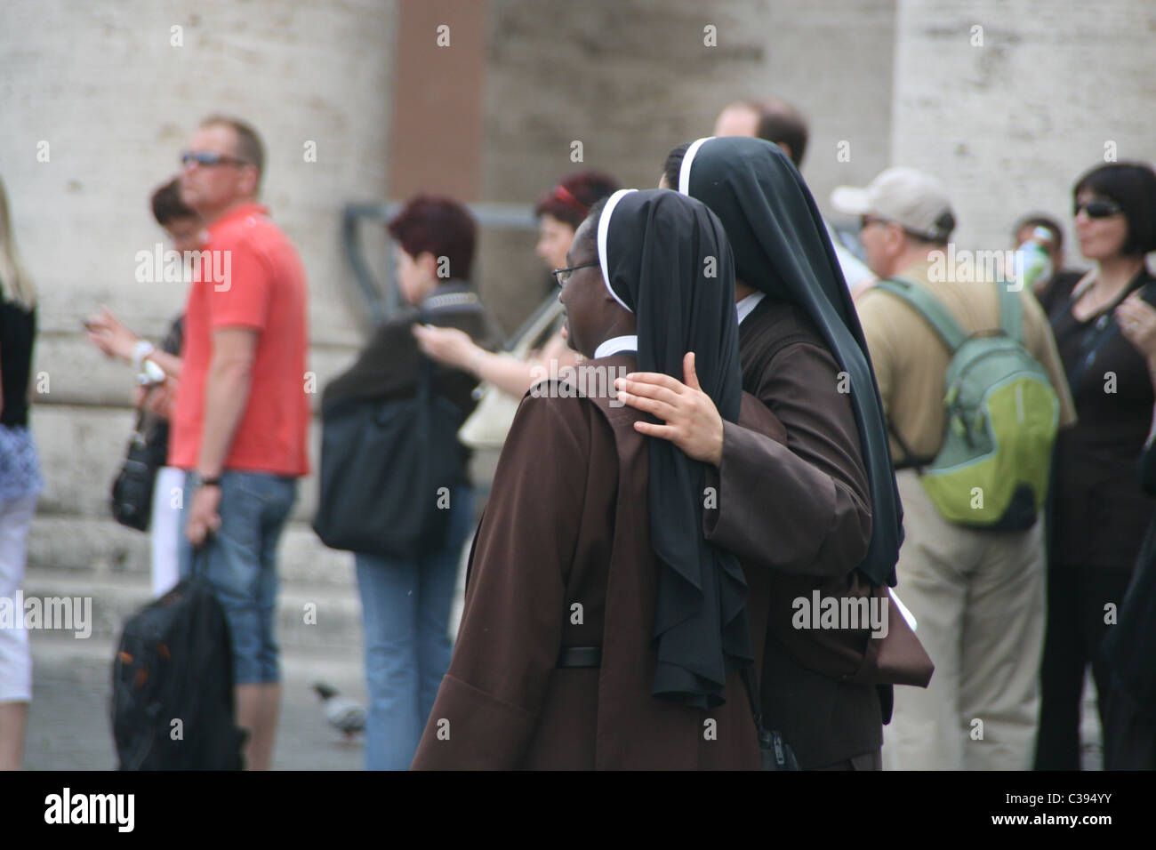 people in saint peter's square before the beatification of pope john ...