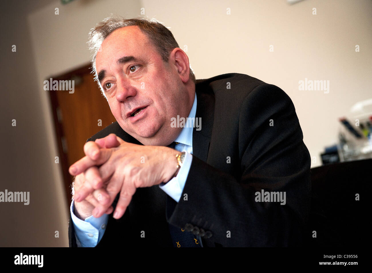 SNP leader and Scottish First Minister Alex Salmond pictured in Glasgow ...