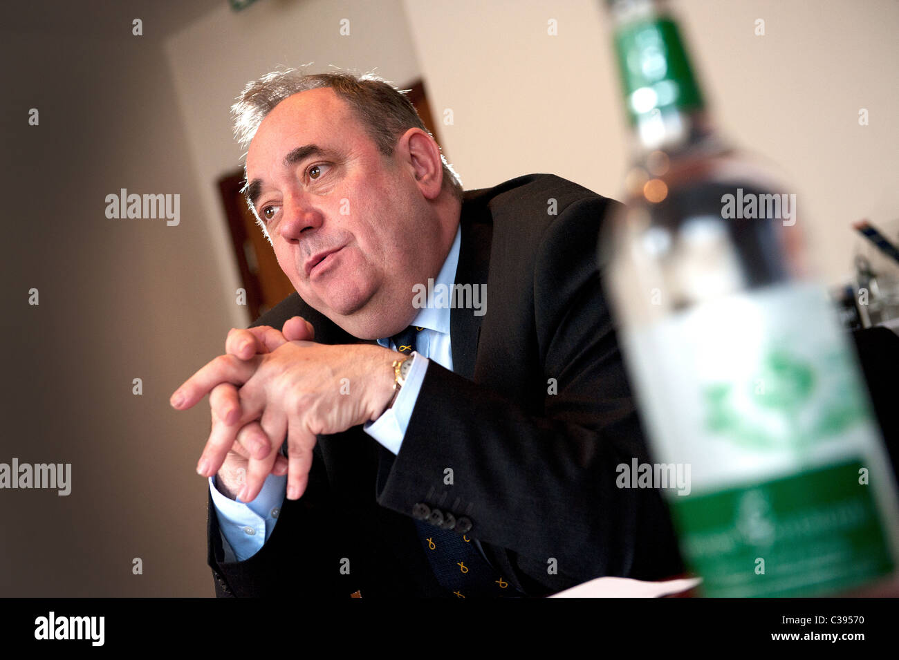 SNP leader and Scottish First Minister Alex Salmond pictured in Glasgow 21 April 2011 Stock Photo