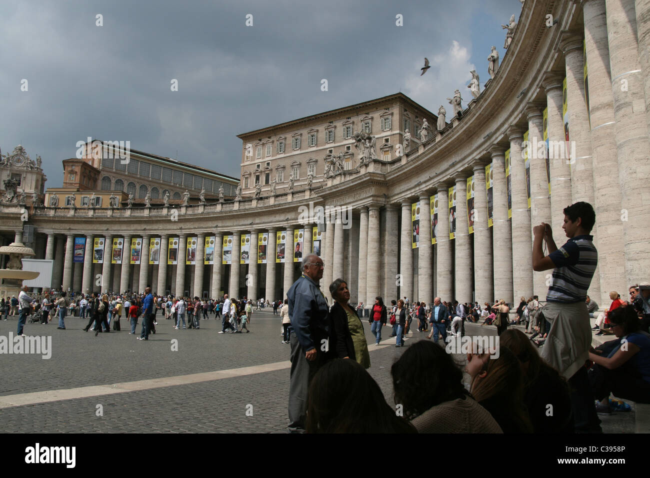 people in saint peter's square before the beatification of pope john ...