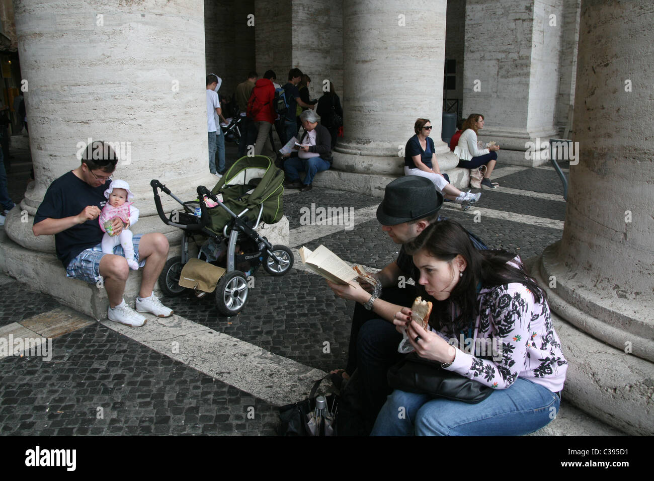people in saint peter's square before the beatification of pope john ...
