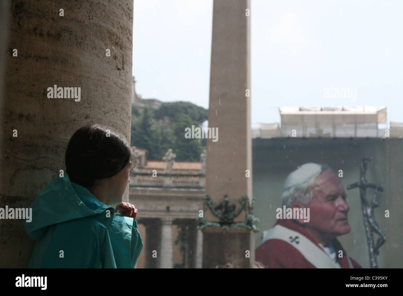 people in saint peter's square before the beatification of pope john ...