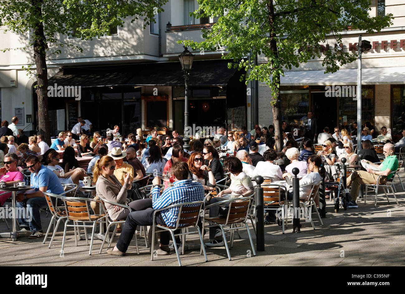 Berlin Sidewalk Cafe Einstein Kaffee At The George Grosz Platz Part Of The Kurfuerstendamm Eu De Deu Germany Capitol Berlin Stock Photo Alamy