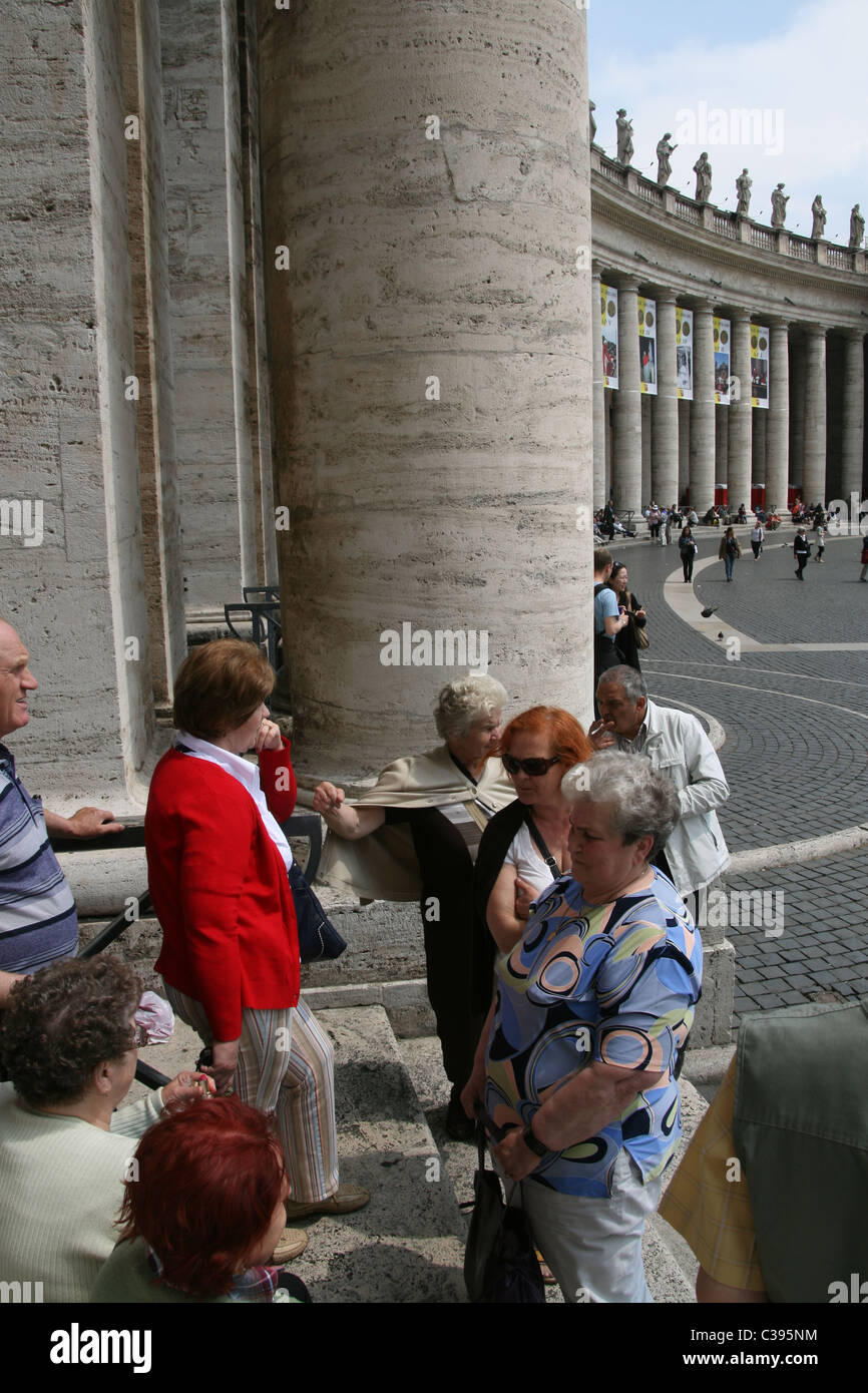 people in saint peter's square before the beatification of pope john ...