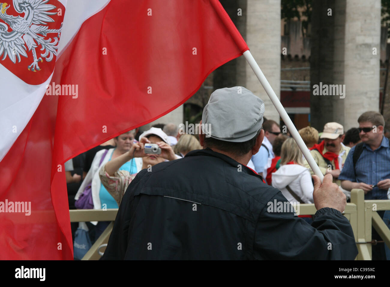 people in saint peter's square before the beatification of pope john ...