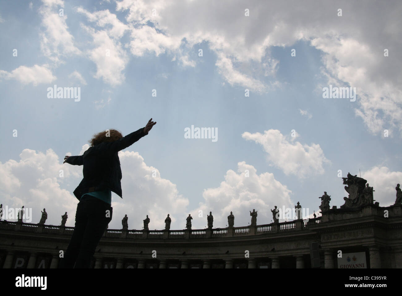 people in saint peter's square before the beatification of pope john ...