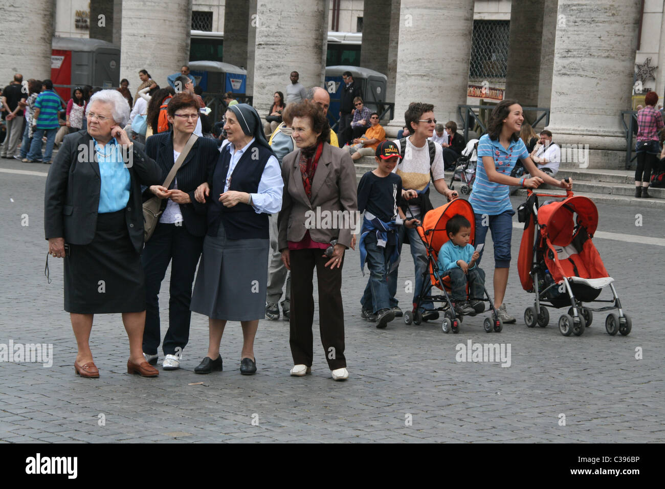 people in saint peter's square before the beatification of pope john ...