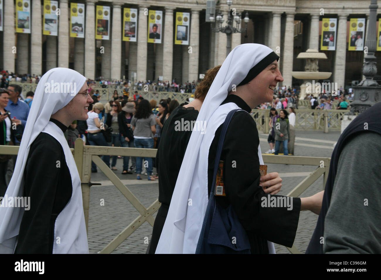 people in saint peter's square before the beatification of pope john ...