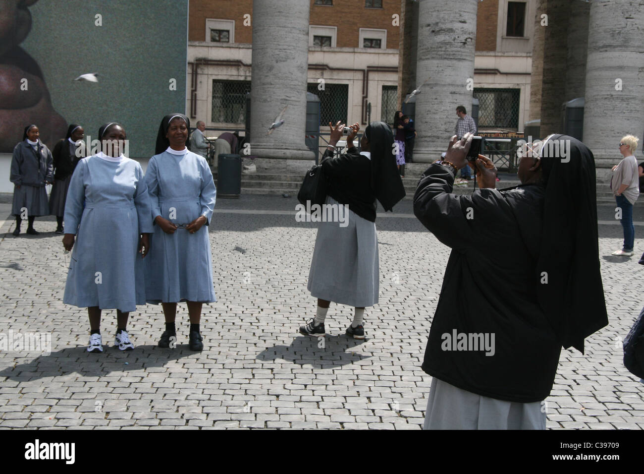 people in saint peter's square before the beatification of pope john ...