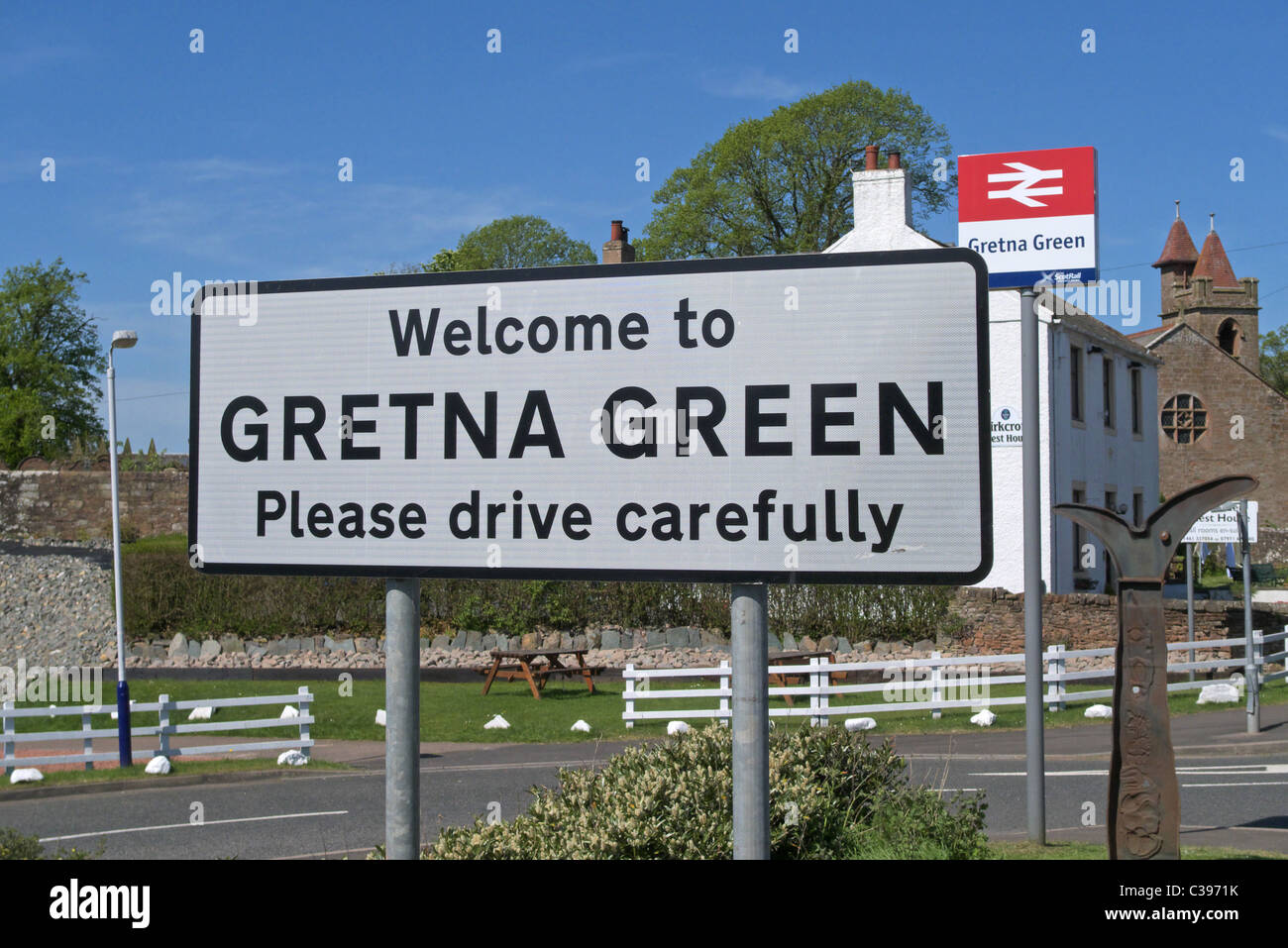 To Gretna Green Road Sign, Dumfries and Galloway, Scotland