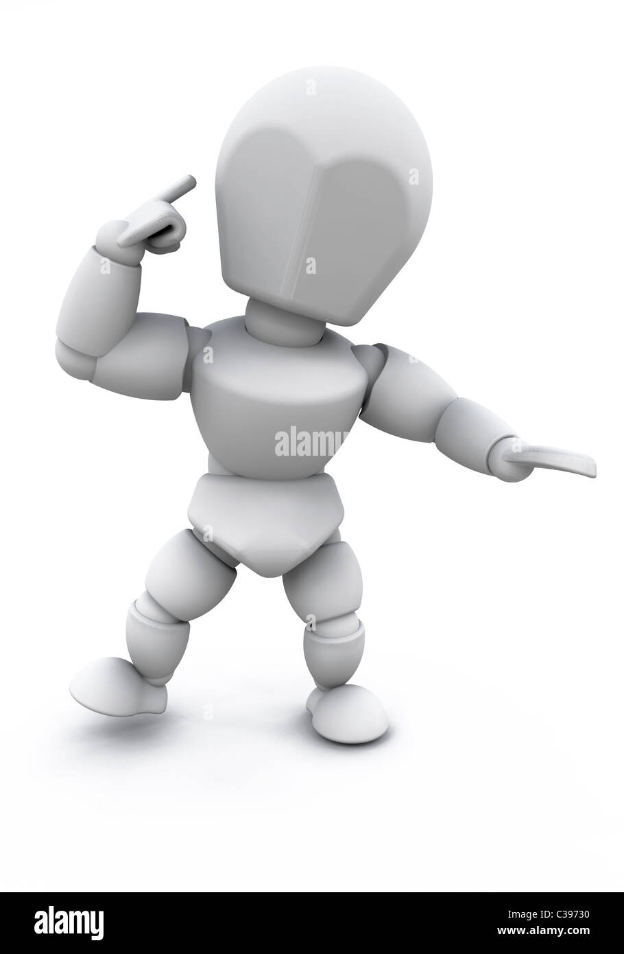 3d render depicting a man thinking Stock Photo